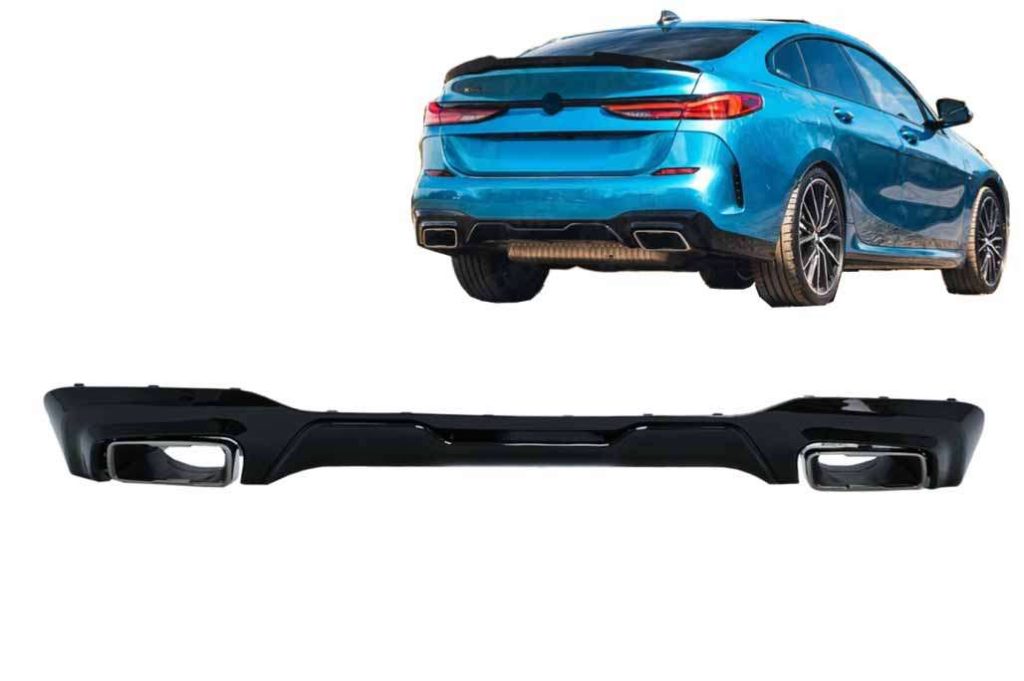 Βλησαρούλης Car Center - Rear Bumper Valance Diffuser with Chrome Exhaust Tips suitable for BMW 2 Series F44 Gran Coupé (2020-up) M235I Design