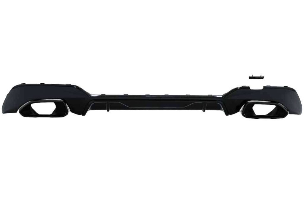 Βλησαρούλης Car Center - Rear Bumper Valance Diffuser With Exhaust Tips suitable for BMW 3 Series G20 G28 Sedan G21 Touring (2018-up) M340i M Look Black
