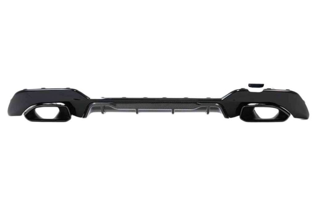 Βλησαρούλης Car Center - Rear Bumper Valance Diffuser With Exhaust Tips suitable for BMW 3 Series G20 G28 Sedan G21 Touring (2019-up) M340i M Look Carbon