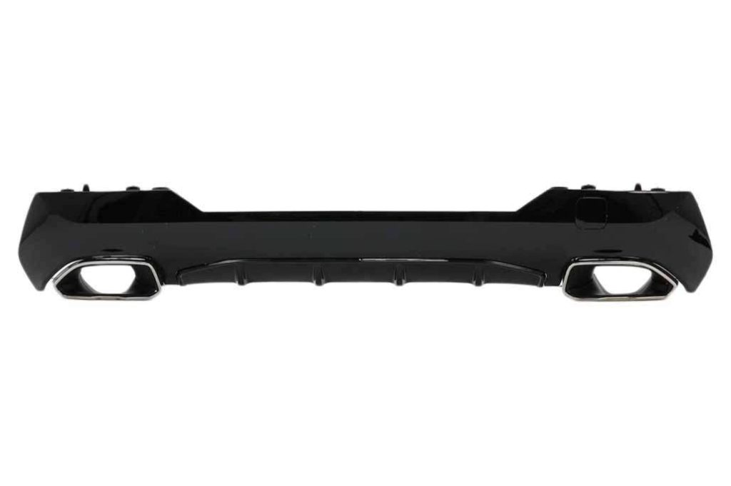 Βλησαρούλης Car Center - Rear Bumper Valance Diffuser With Exhaust Tips suitable for BMW 4 Series G22 G23 M Sport (2020-up) M440i Design Chrome