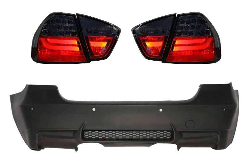 Βλησαρούλης Car Center - Rear Bumper with LED Taillights Smoke suitable for BMW 3 Series E90 (2005-2008) M3 Design