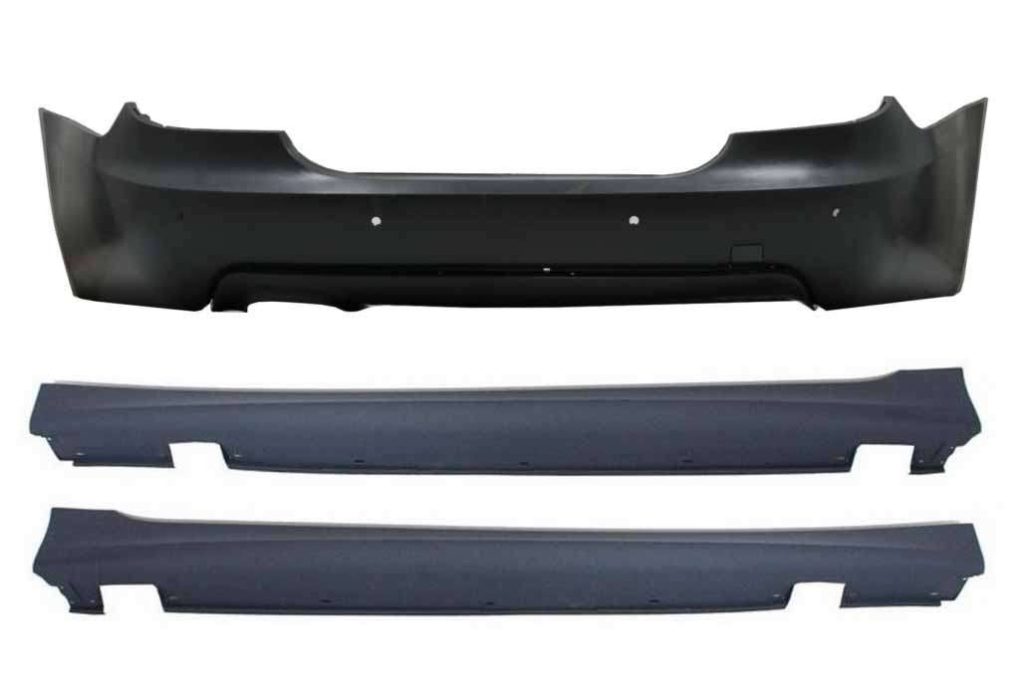 Βλησαρούλης Car Center - Rear Bumper with Side Skirts suitable for BMW 5 Series E60 LCI (2007-2010) M-Technik Design with PDC 18mm