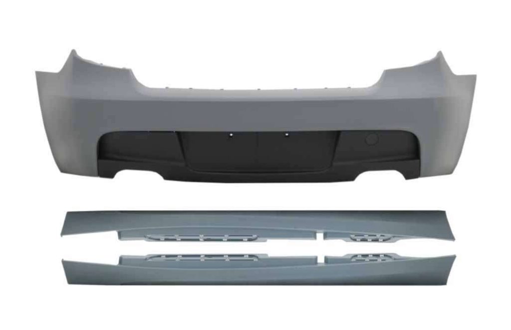 Βλησαρούλης Car Center - Rear Bumper with Side Skirts suitable for BMW Series 1 E87 Hatchback (2004-2011) M-Technik M Sport Design Without PDC