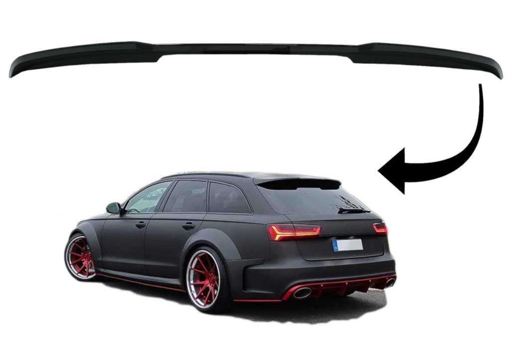 Βλησαρούλης Car Center - Roof Spoiler suitable for Audi A6 Avant Facelift 4G C7 (2015-2018) Piano Black