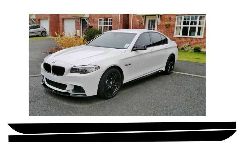 Βλησαρούλης Car Center - Side Decals Sticker Vinyl Matte Black suitable for BMW 5 Series F10 F11 (2011-Up) M-Performance Design