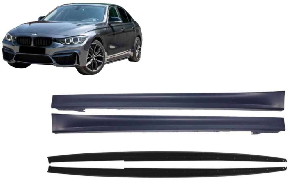 Βλησαρούλης Car Center - Side Skirts with Add-on Lip Extensions suitable for BMW 3 Series F30 F31 Sedan Touring (2011-2018) M3 Design