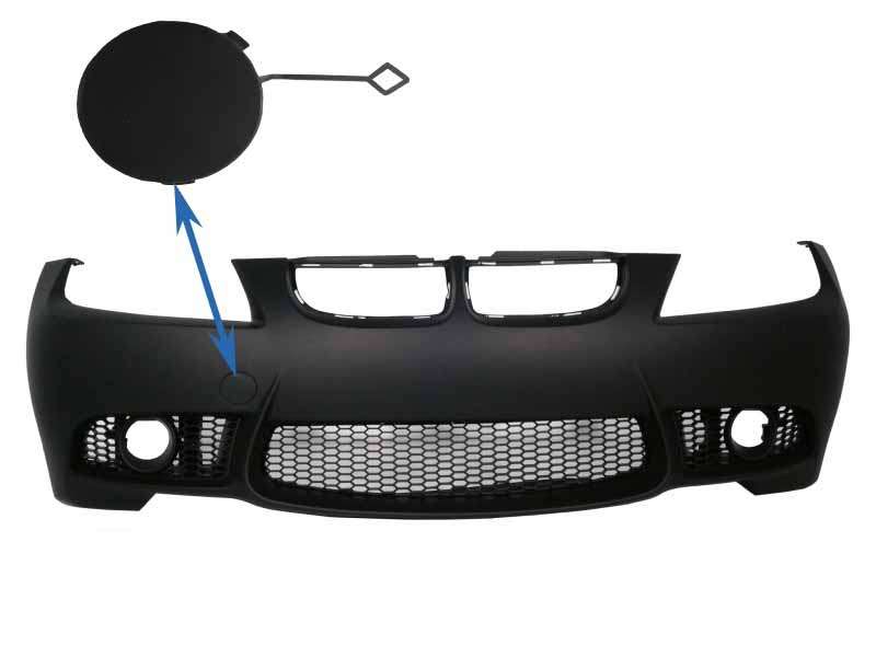 Βλησαρούλης Car Center - Tow Hook Cover Front bumper suitable for BMW 3 Series E90 Sedan E91 Touring (2004-2008) Non LCI M3 Design