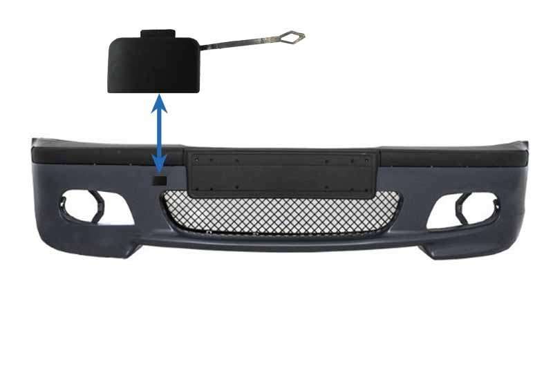 Βλησαρούλης Car Center - Tow Hook Cover Front Bumper suitable for BMW 3 Series E46 Sedan Touring (1998-2004) M-Technik M-Tech M-Sport Model
