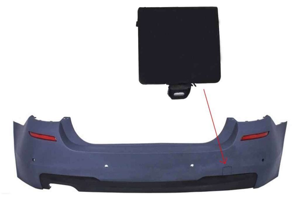 Βλησαρούλης Car Center - Tow Hook Cover Rear Bumper suitable for BMW 5 Series F10 (2011-up) M-tech Design