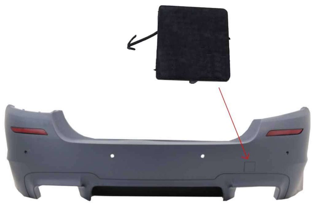 Βλησαρούλης Car Center - Tow Hook Cover Rear Bumper suitable for BMW 5 Series F10 F11 (2011-2017) M5 Design