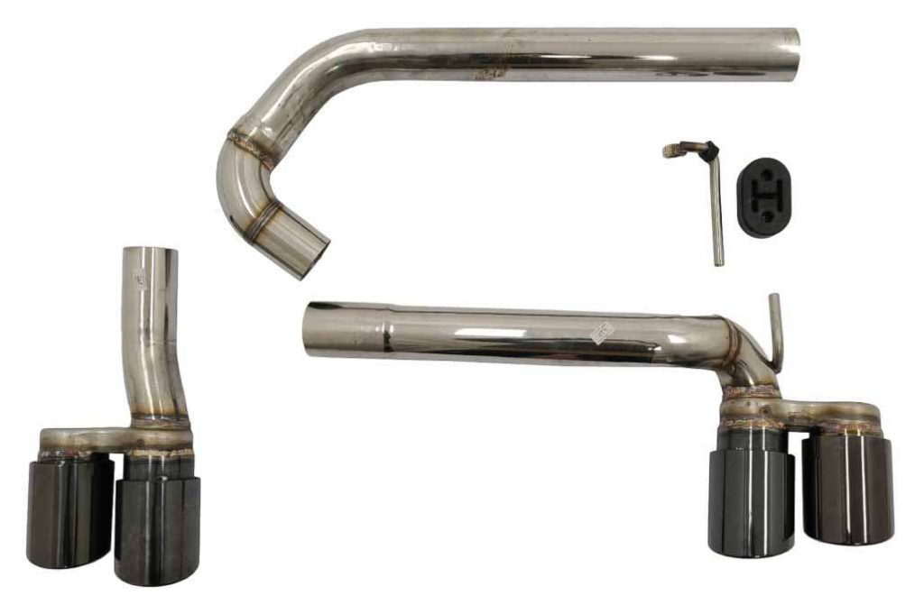 Βλησαρούλης Car Center - Twin Double Exhaust Systems Black Muffler Tips suitable for BMW 3 Series F30 F31 (2011-2018) M3 M Sport Design