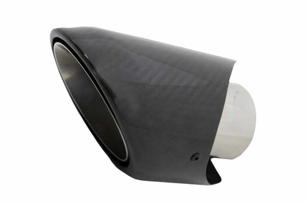 Βλησαρούλης Car Center - Universal Carbon Fiber Exhaust Muffler Tip Polished Look Inlet 6.2cm