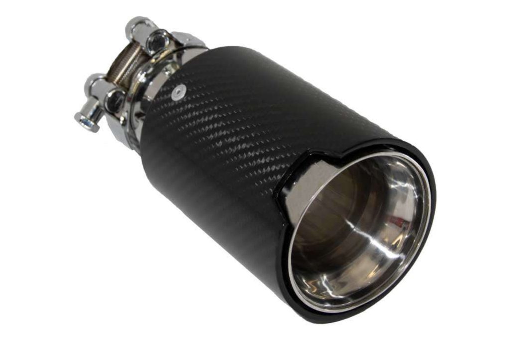 Βλησαρούλης Car Center - Universal Exhaust Muffler Tip Carbon Fiber Glossy Finish Inlet 6.3cm/2.48inch