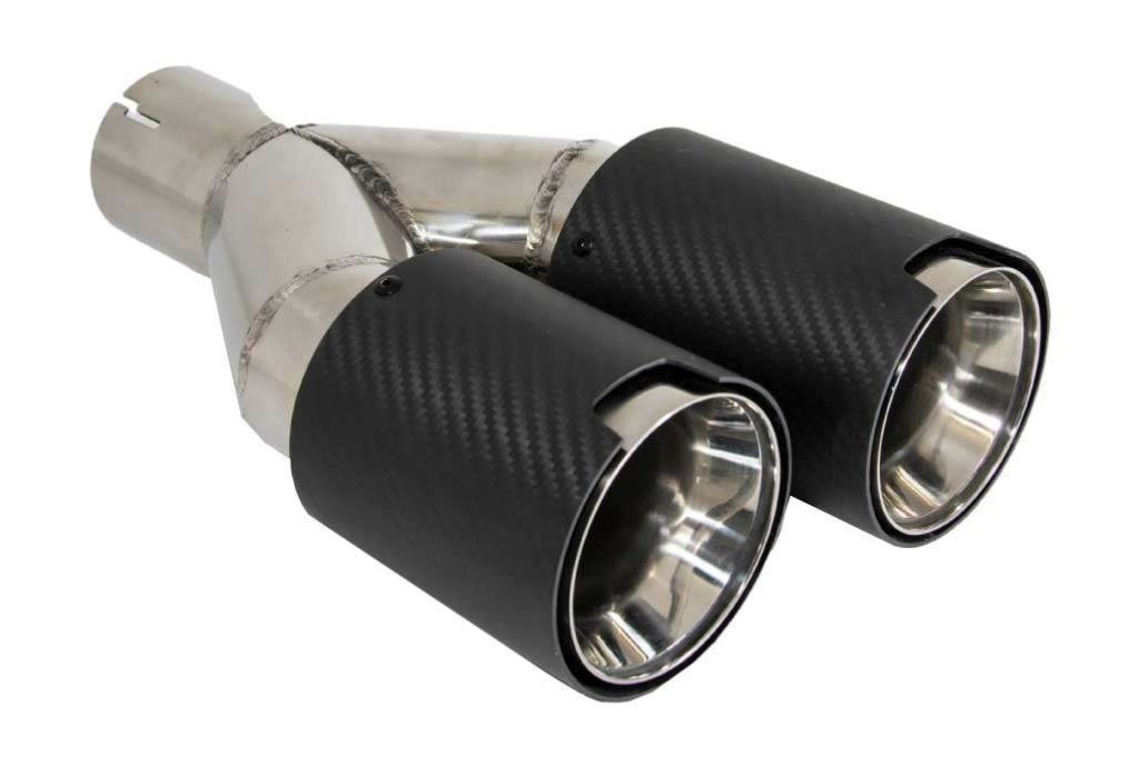 Βλησαρούλης Car Center - Universal Exhaust Muffler Tip Carbon Fiber Matte Finish LH Inlet 6cm/2.36inch