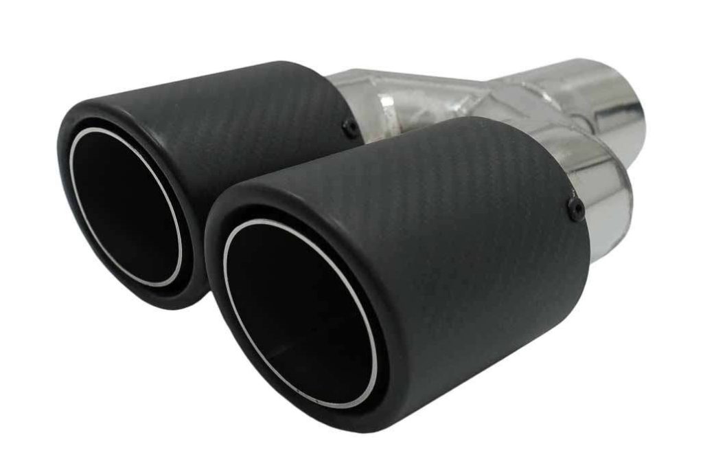 Βλησαρούλης Car Center - Universal Exhaust Muffler Tip Matte Carbon Fiber Inlet 5.8 cm Left Side