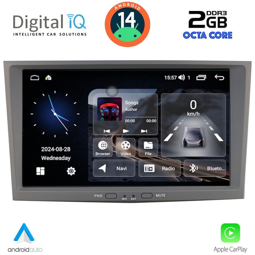 Βλησαρούλης Car Center - DIGITAL IQ BLF 318GR_CPA (8" DECK) MULTIMEDIA SYSTEM for OPEL ALL mod. 2004-2014 (GREY)
