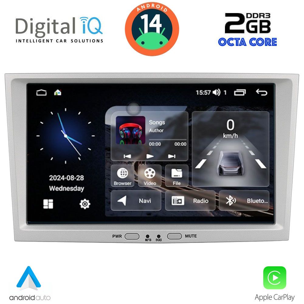 Βλησαρούλης Car Center - DIGITAL IQ BLF 318SL_CPA (8" DECK) MULTIMEDIA SYSTEM for OPEL ALL mod. 2004-2014 (SILVER)