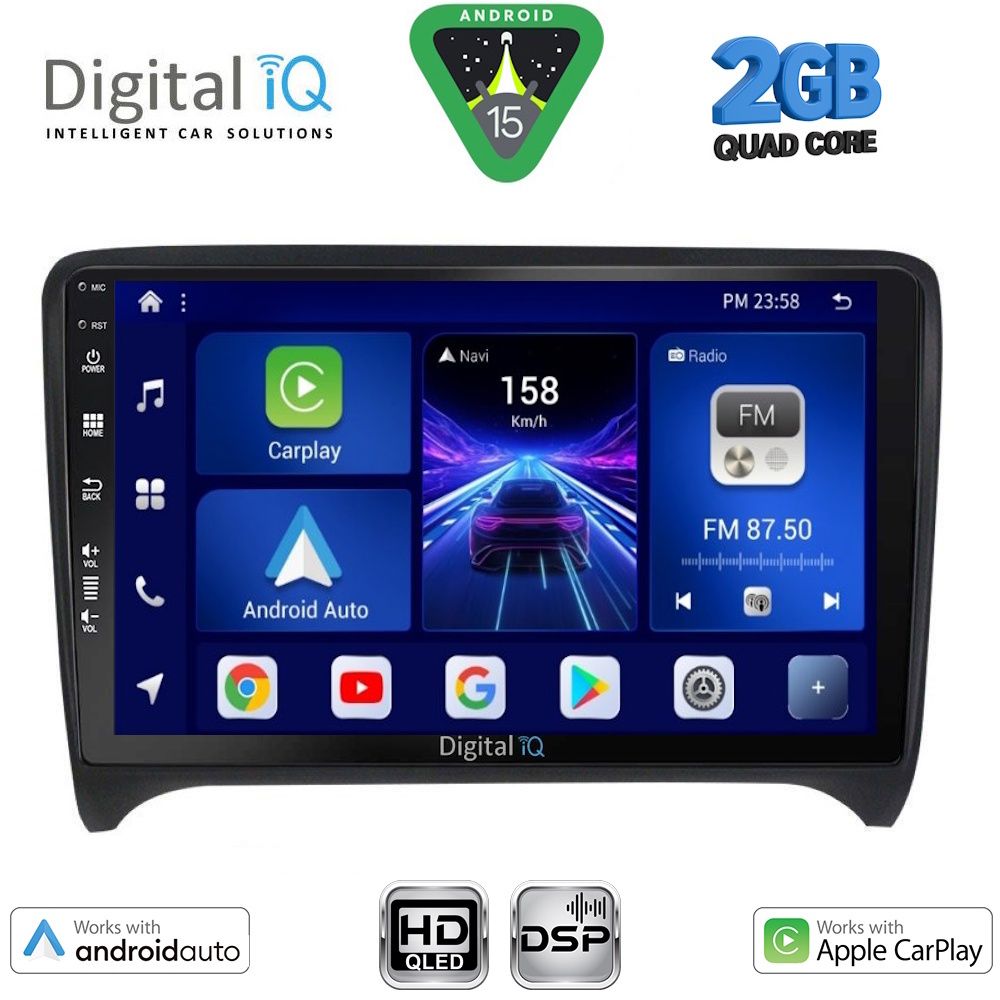 Βλησαρούλης Car Center - DIGITAL IQ BXC 3009_CPAA (9inc) MULTIMEDIA TABLET for AUDI TT mod. 2007-2015