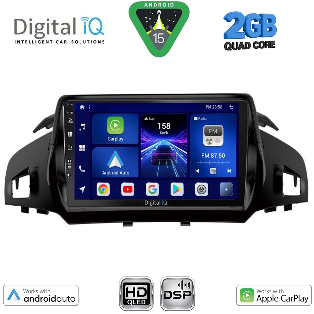 Βλησαρούλης Car Center - DIGITAL IQ BXC 3160_CPAA (9inc) MULTIMEDIA TABLET for FORD KUGA mod. 2013-2019 – CMAX mod. 2011>