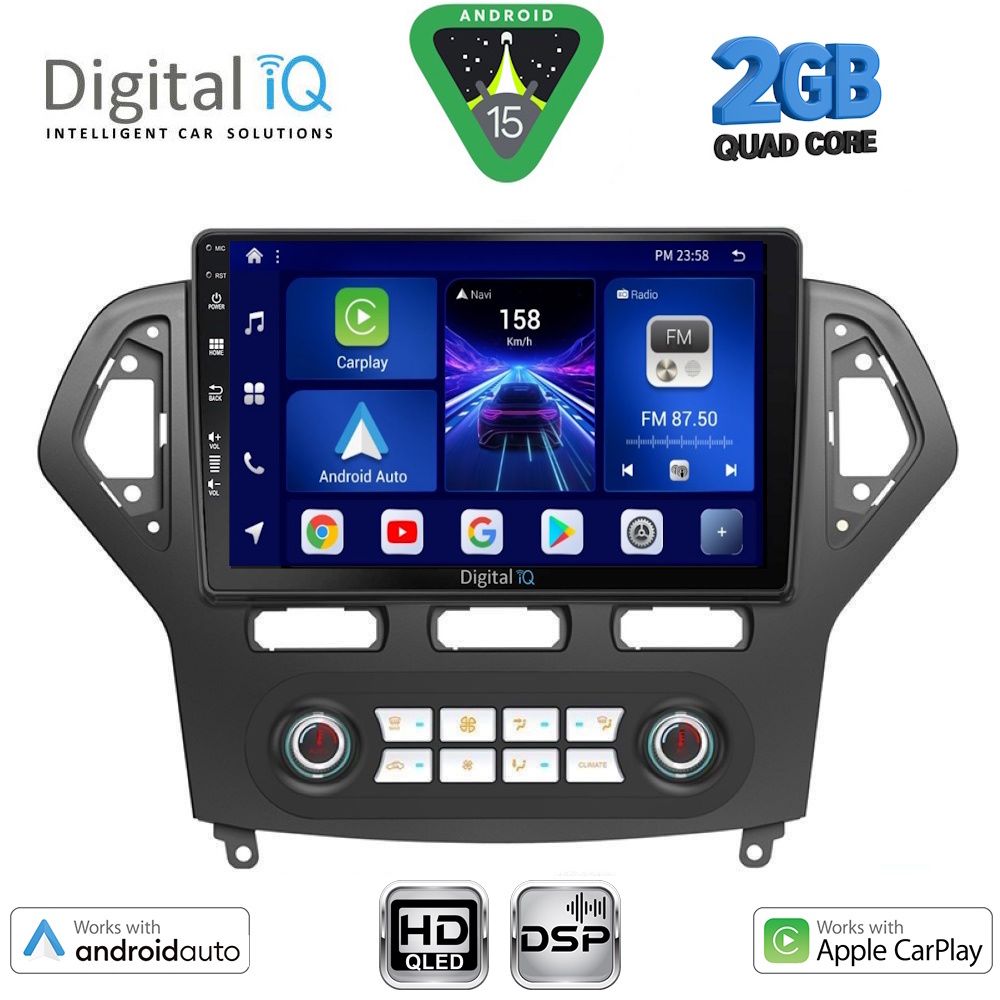 Βλησαρούλης Car Center - DIGITAL IQ BXC 3162_CPAA CLIMA (10inc) MULTIMEDIA TABLET for FORD MONDEO mod. 2007-2011
