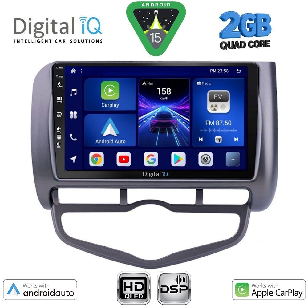 Βλησαρούλης Car Center - DIGITAL IQ BXC 3210_CPAA CLIMA (9inc) MULTIMEDIA TABLET for HONDA JAZZ mod. 2002-2008