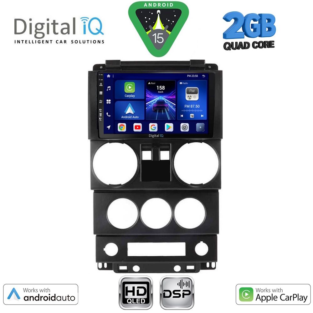 Βλησαρούλης Car Center - DIGITAL IQ BXC 3293_CPAA (9inc) MULTIMEDIA TABLET for JEEP WRANGLER mod. 2006-2011