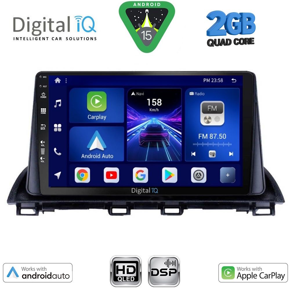 Βλησαρούλης Car Center - DIGITAL IQ BXC 3367_CPAA (9inc) MULTIMEDIA TABLET for MAZDA 3 mod. 2014-2019