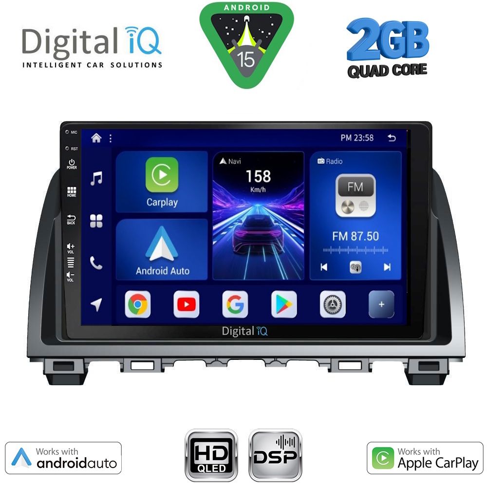 Βλησαρούλης Car Center - DIGITAL IQ BXC 3378_CPAA (9inc) MULTIMEDIA TABLET for MAZDA 6 mod. 2012-2017