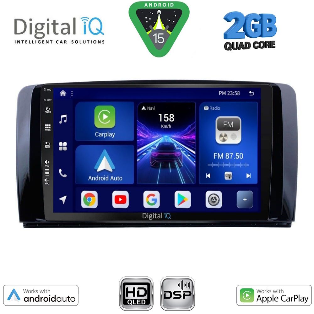 Βλησαρούλης Car Center - DIGITAL IQ BXC 3422_CPAA (9inc) MULTIMEDIA TABLET for MERCEDES R (W251) mod. 2006-2015