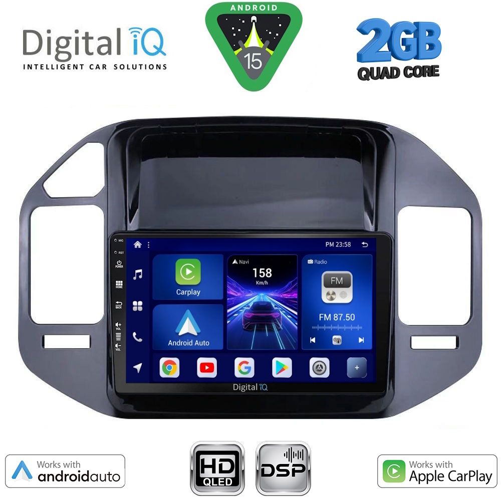 Βλησαρούλης Car Center - DIGITAL IQ BXC 3444_CPAA (9inc) MULTIMEDIA TABLET for MITSUBISHI PAJERO mod. 1999-2006