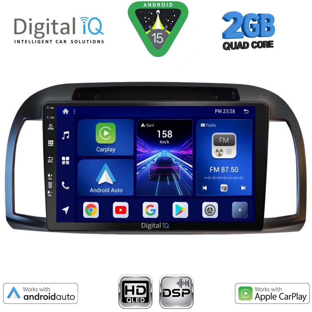 Βλησαρούλης Car Center - DIGITAL IQ BXC 3457BL_CPAA (9inc) MULTIMEDIA TABLET for NISSAN MICRA K12 mod. 2002-2010 (BLACK)