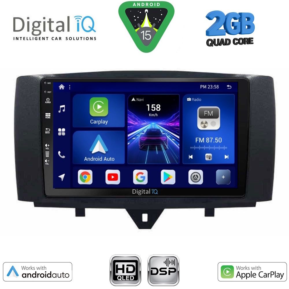 Βλησαρούλης Car Center - DIGITAL IQ BXC 3622_CPAA (9inc) MULTIMEDIA TABLET for SMART (451) mod. 2010-2015