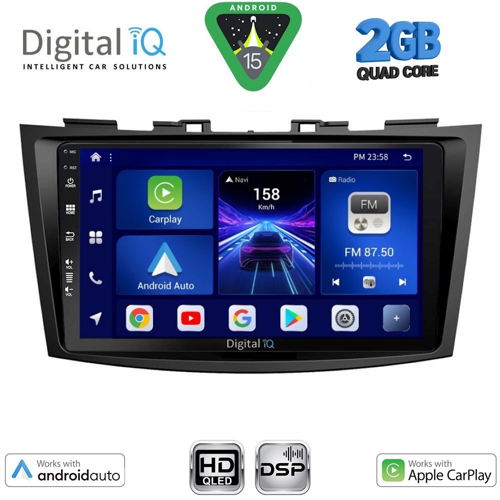 Βλησαρούλης Car Center - DIGITAL IQ BXC 3685_CPAA (9inc) MULTIMEDIA TABLET for SUZUKI SWIFT mod. 2011-2016