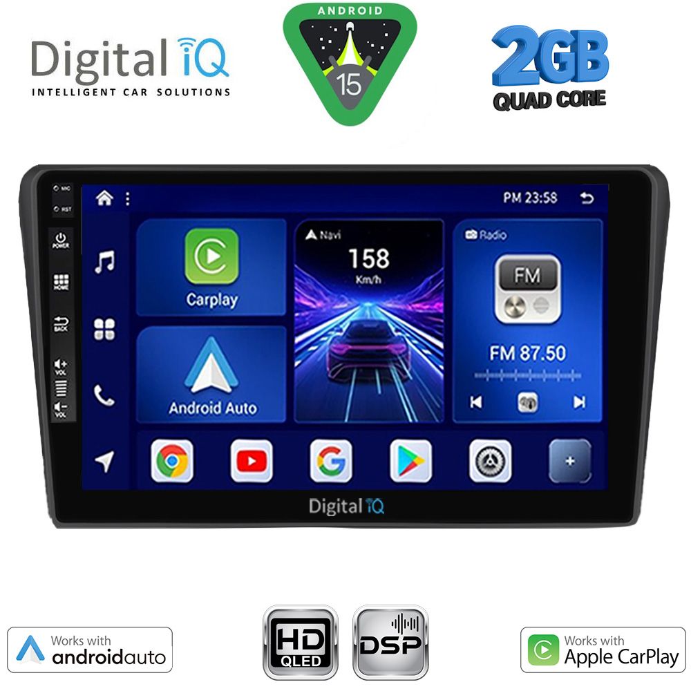 Βλησαρούλης Car Center - DIGITAL IQ BXC 3704BL_CPAA (9inc) MULTIMEDIA TABLET for TOYOTA AVENSIS (T25) mod. 2003-2009 (BLACK)