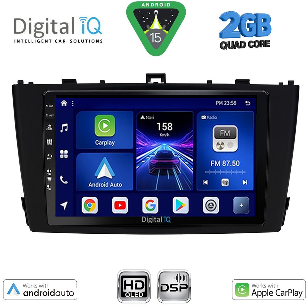 Βλησαρούλης Car Center - DIGITAL IQ BXC 3705BL_CPAA (9inc) MULTIMEDIA TABLET for TOYOTA AVENSIS (T27) mod. 2009-2015 (BLACK)