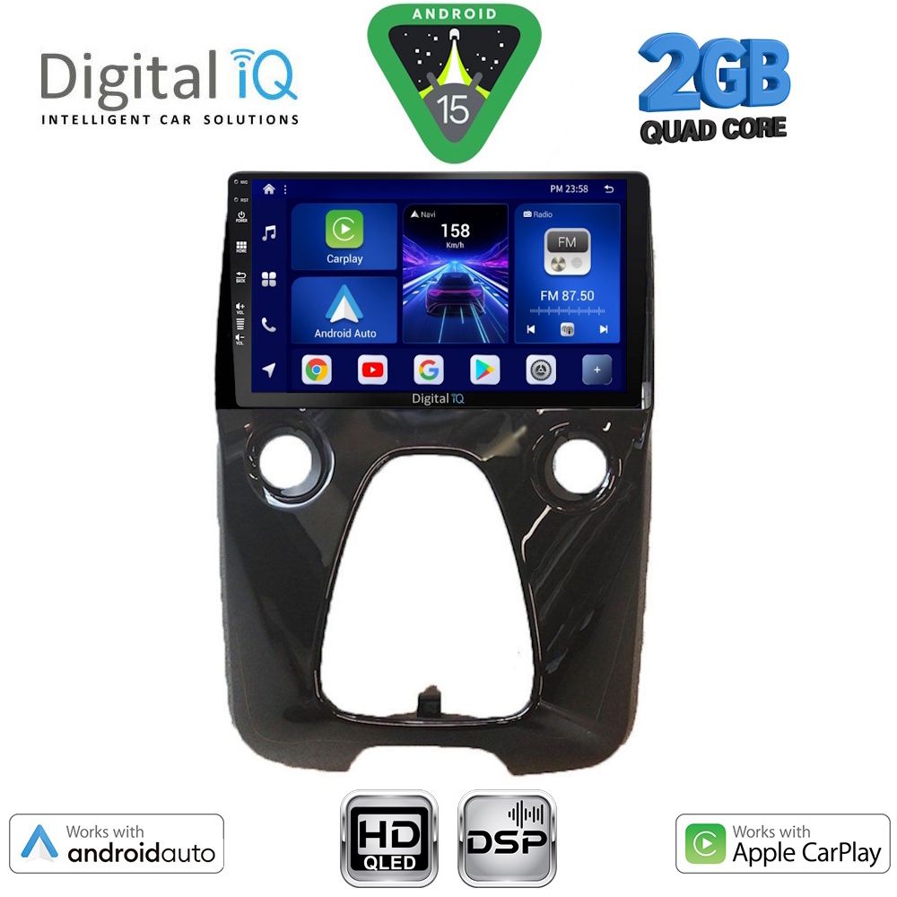 Βλησαρούλης Car Center - DIGITAL IQ BXC 3708_CPAA A/C (10inc) MULTIMEDIA TABLET for CITROEN C1-PEUGEOT 108-TOYOTA AYGO mod. 2014-2022