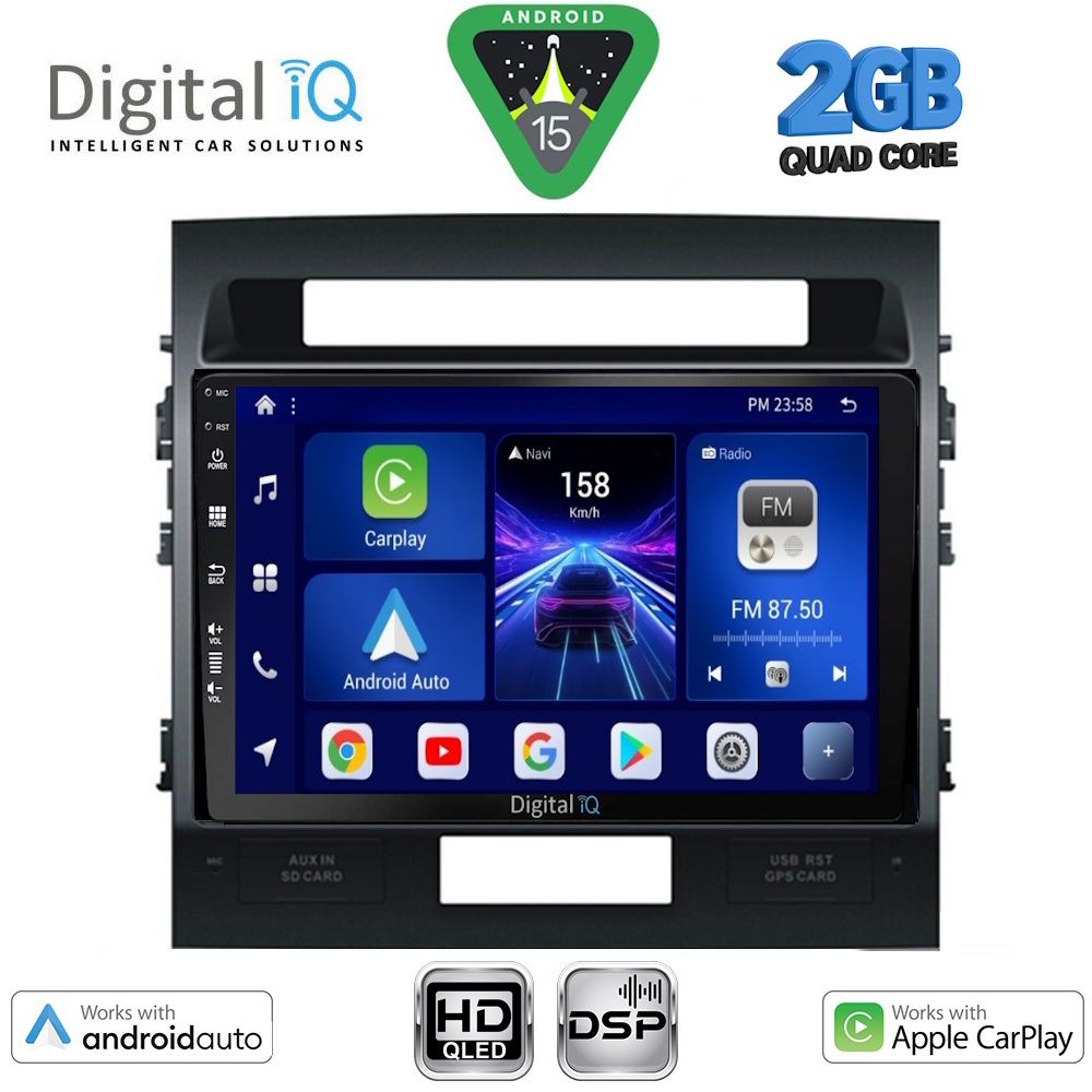 Βλησαρούλης Car Center - DIGITAL IQ BXC 3724_CPAA (10inc) MULTIMEDIA TABLET for TOYOTA LANDCRUISER mod. 2008-2015
