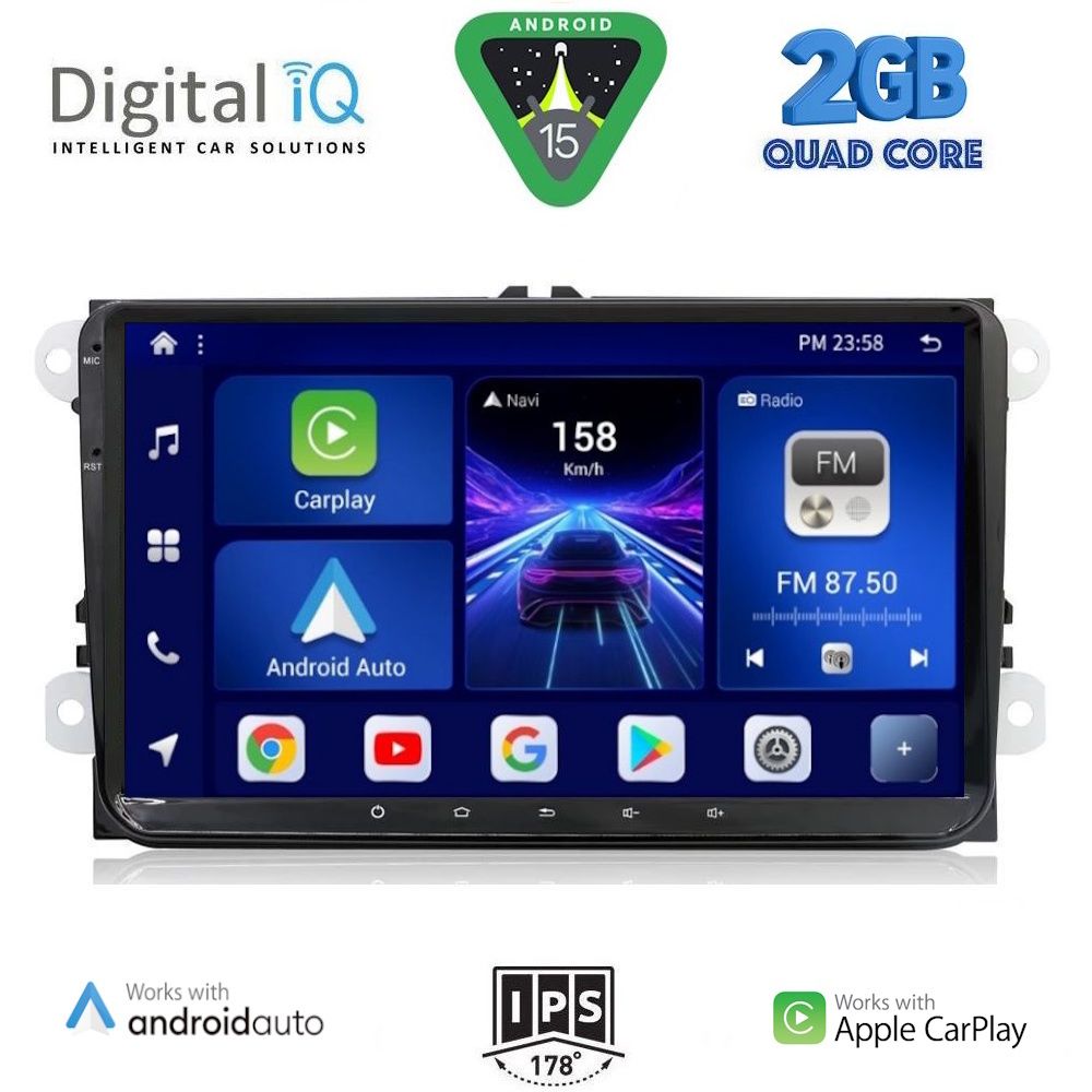 Βλησαρούλης Car Center - DIGITAL IQ BXC 389_CPAA (9'' DECK) MULTIMEDIA SYSTEM for VW – SKODA – SEAT GROUP mod. 2004-2014