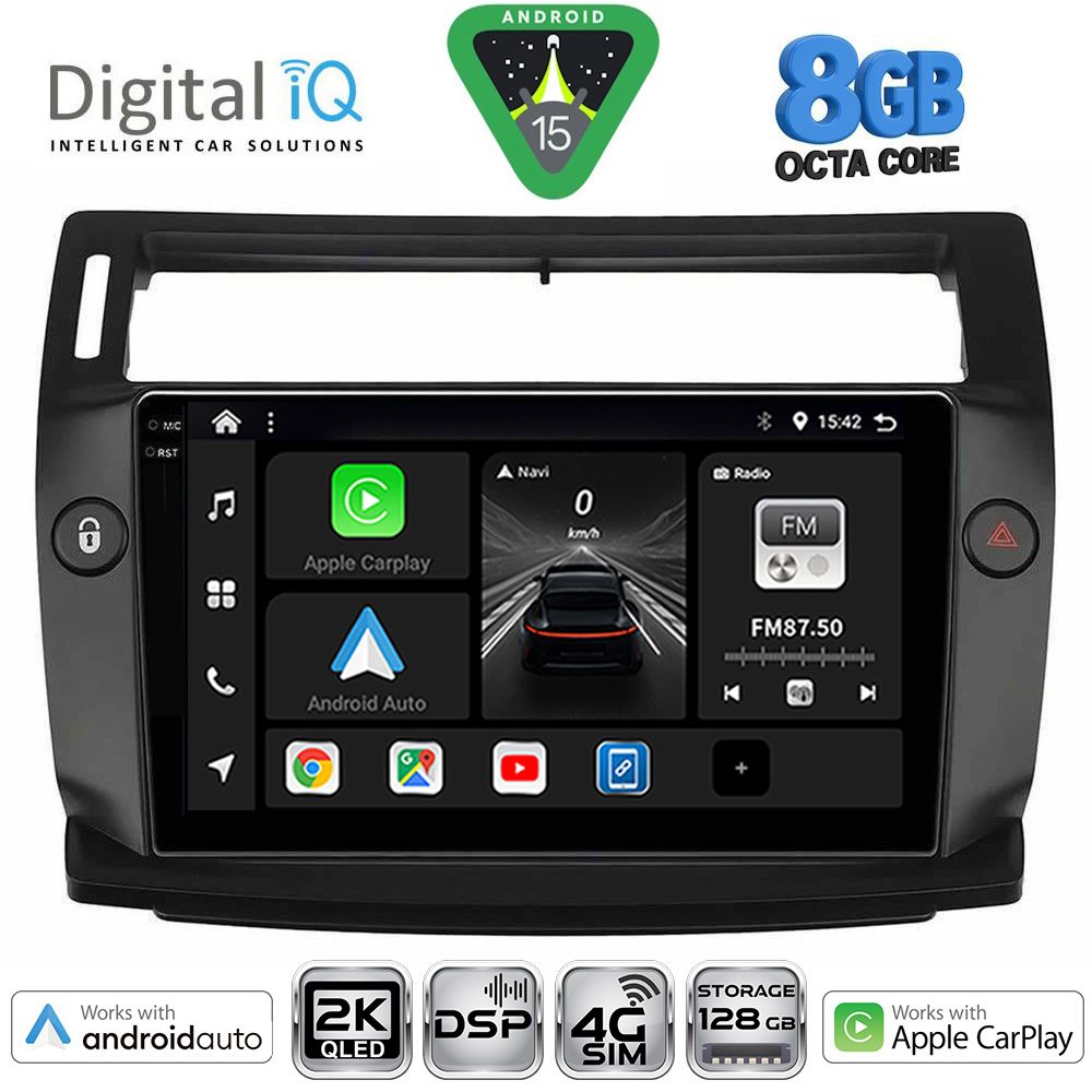 Βλησαρούλης Car Center - DIGITAL IQ BXF 11084BL_CPAA (9inc) MULTIMEDIA TABLET for CITROEN C4  mod. 2004-2011 (BLACK)