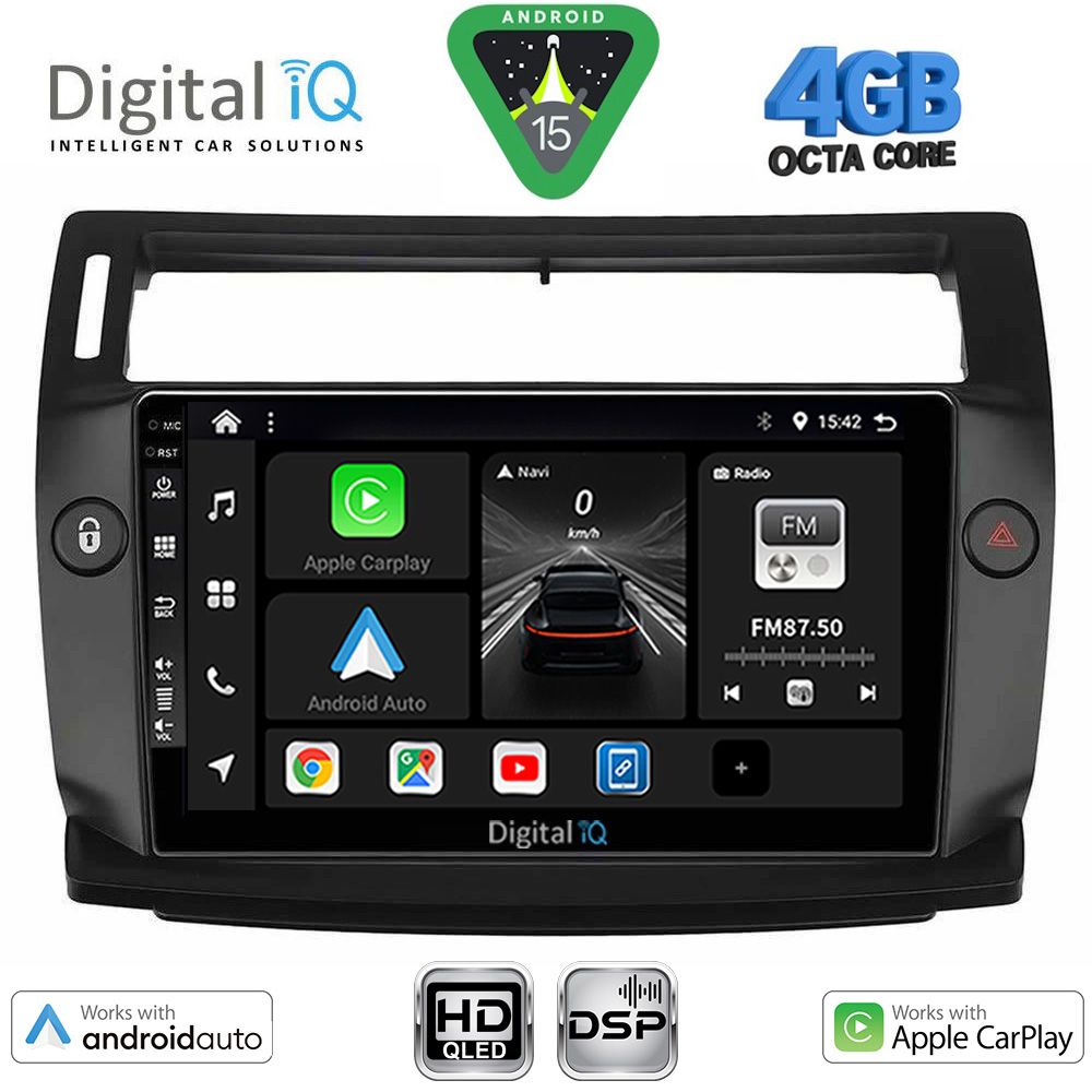 Βλησαρούλης Car Center - DIGITAL IQ BXF 6084BL_CPAA (9inc) MULTIMEDIA TABLET for CITROEN C4  mod. 2004-2011 (BLACK)