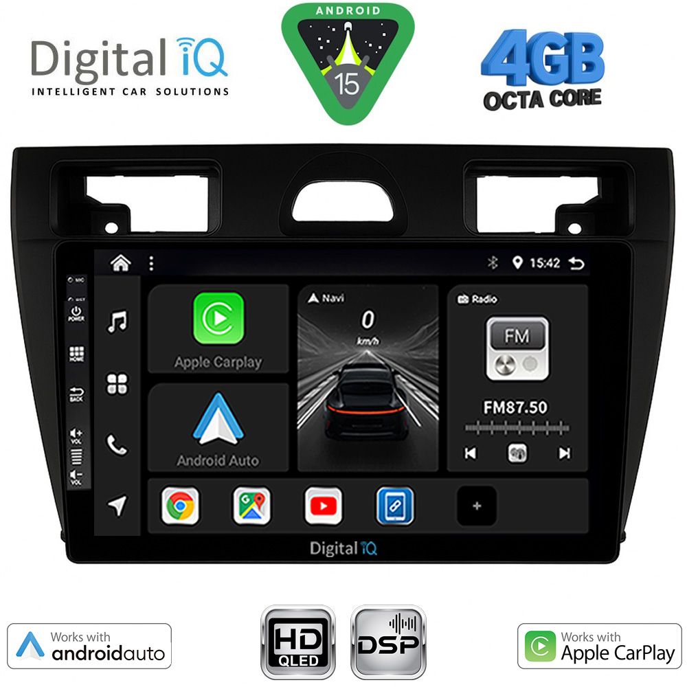Βλησαρούλης Car Center - DIGITAL IQ BXF 6153BL_CPAA (9inc) MULTIMEDIA TABLET for FORD FIESTA mod. 2005-2008 (BLACK)