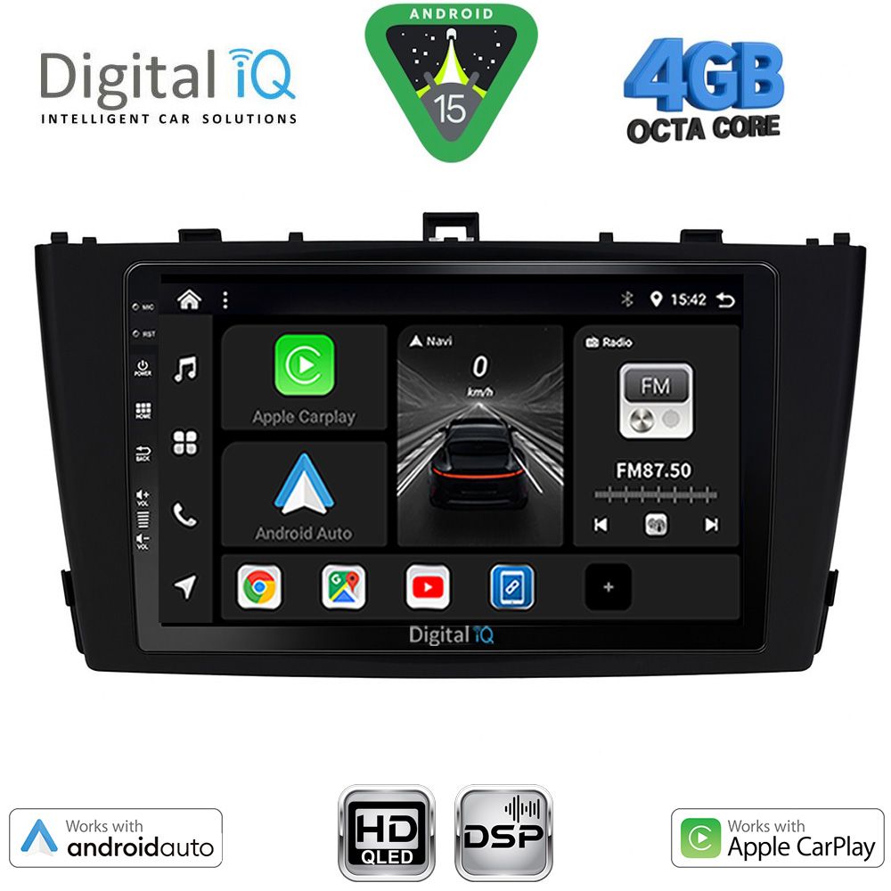 Βλησαρούλης Car Center - DIGITAL IQ BXF 6705BL_CPAA (9inc) MULTIMEDIA TABLET for TOYOTA AVENSIS (T27) mod. 2009-2015 (BLACK)