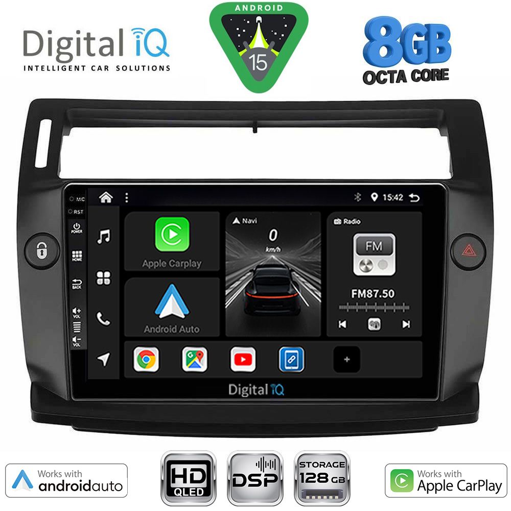 Βλησαρούλης Car Center - DIGITAL IQ BXF 7084BL_CPAA (9inc) MULTIMEDIA TABLET for CITROEN C4  mod. 2004-2011 (BLACK)