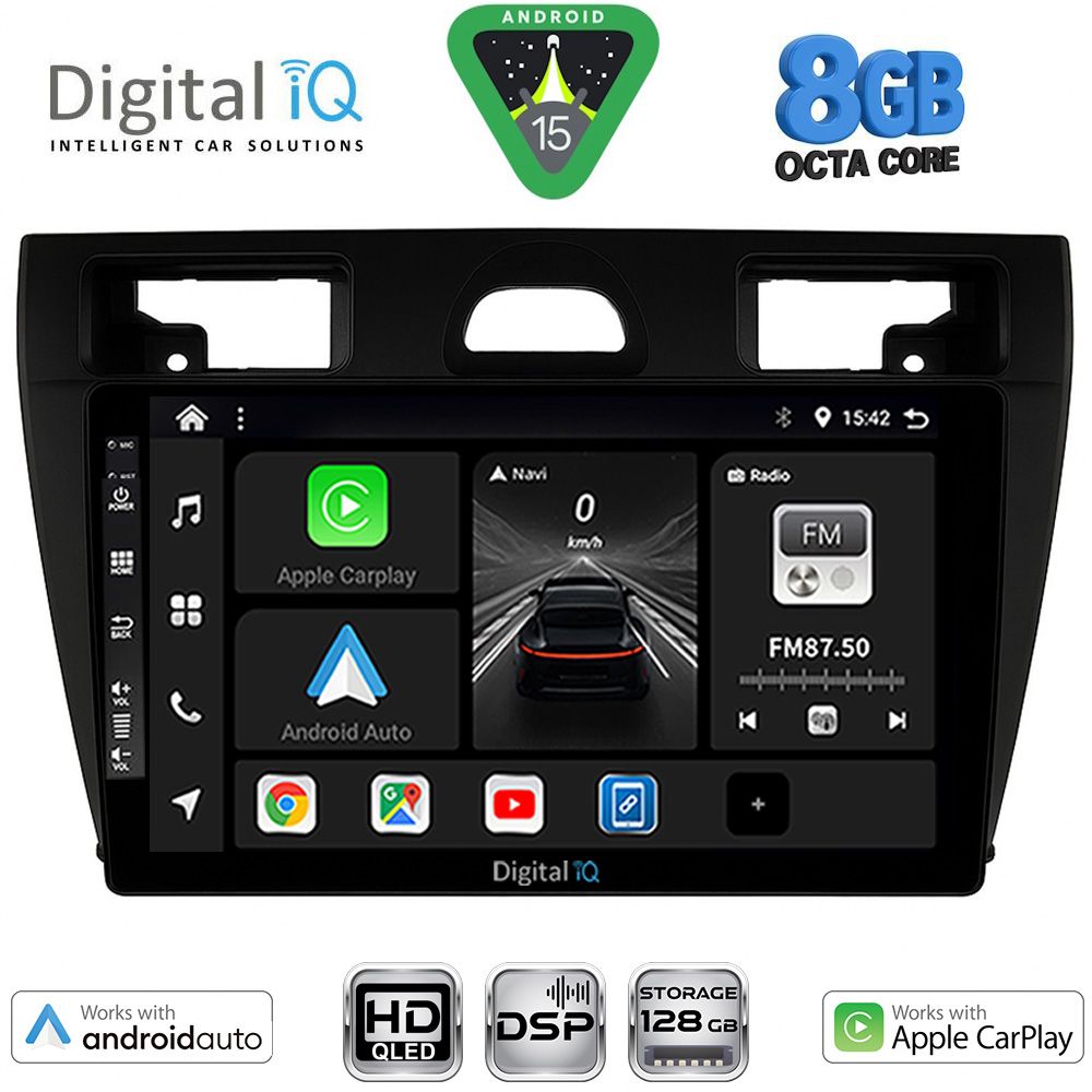 Βλησαρούλης Car Center - DIGITAL IQ BXF 7153BL_CPAA (9inc) MULTIMEDIA TABLET for FORD FIESTA mod. 2005-2008 (BLACK)