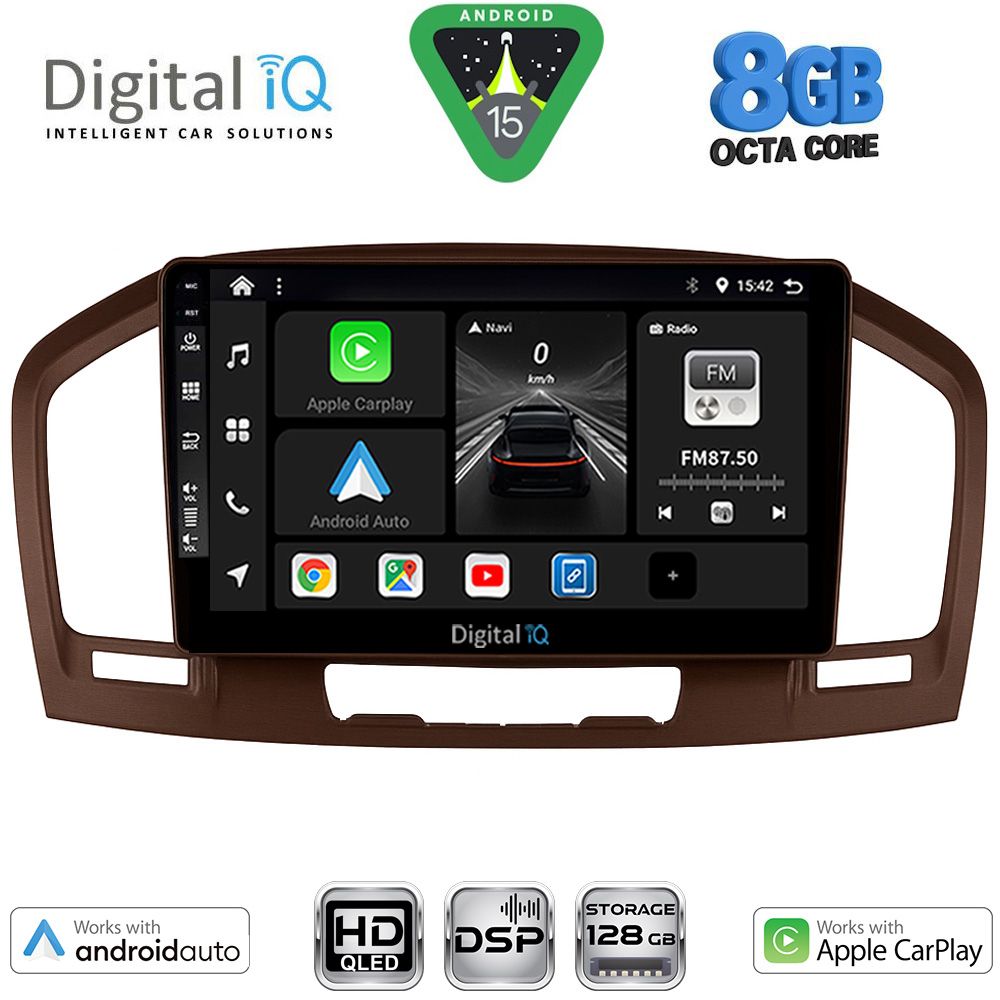 Βλησαρούλης Car Center - DIGITAL IQ BXF 7491BR_CPAA (9inc) MULTIMEDIA TABLET for OPEL INSIGNIA  mod.2008-2013 (BROWN)