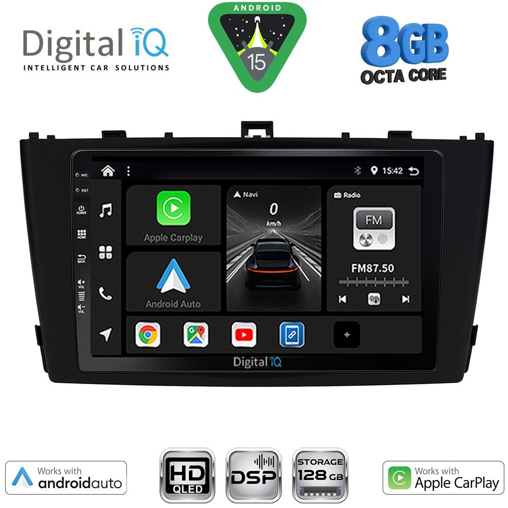Βλησαρούλης Car Center - DIGITAL IQ BXF 7705BL_CPAA (9inc) MULTIMEDIA TABLET for TOYOTA AVENSIS (T27) mod. 2009-2015 (BLACK)