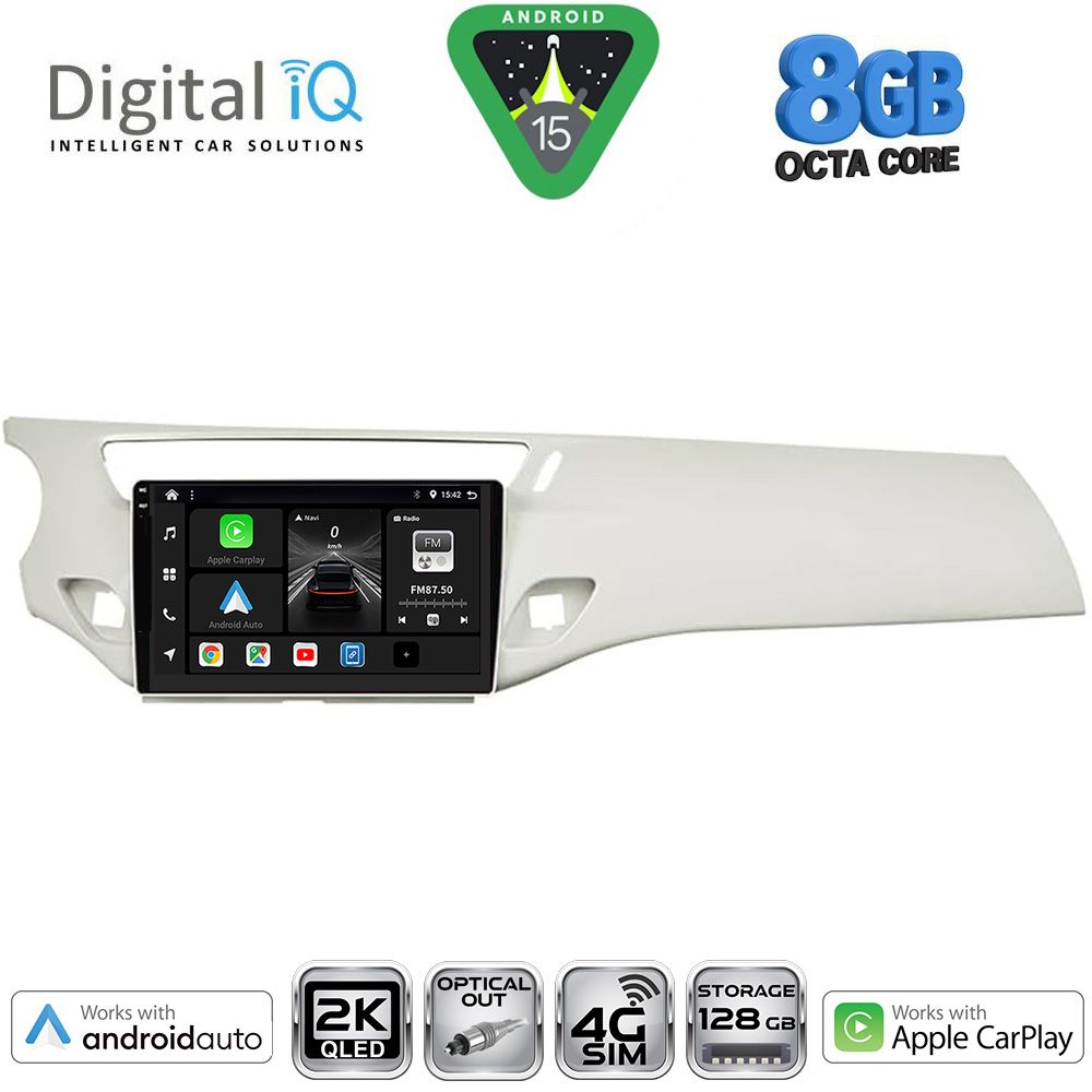 Βλησαρούλης Car Center - DIGITAL IQ BXK 20092WH_CPAA (9inc) MULTIMEDIA TABLET for CITROEN C3 - DS3 mod. 2009-2016 (WHITE)