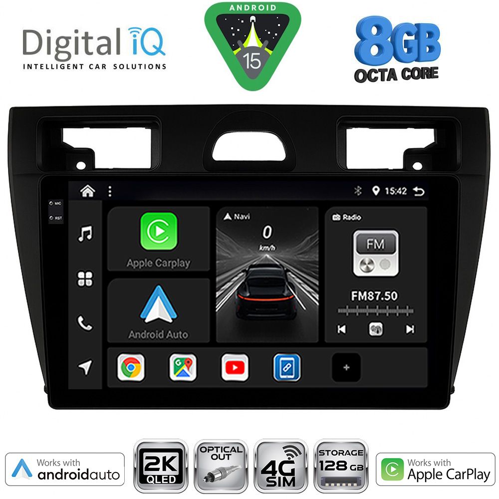 Βλησαρούλης Car Center - DIGITAL IQ BXK 20153BL_CPAA (9inc) MULTIMEDIA TABLET for FORD FIESTA mod. 2005-2008 (BLACK)