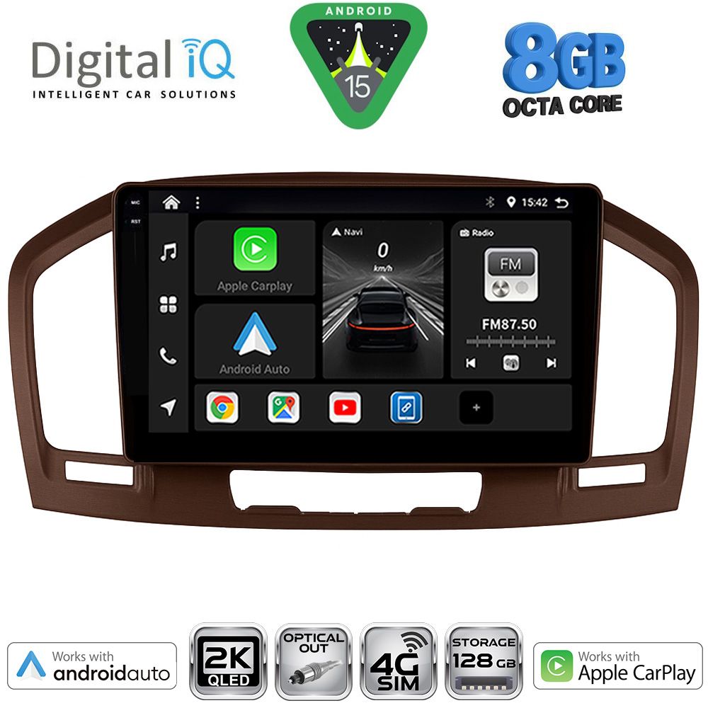 Βλησαρούλης Car Center - DIGITAL IQ BXK 20491BR_CPAA (9inc) MULTIMEDIA TABLET for OPEL INSIGNIA  mod.2008-2013 (BROWN)