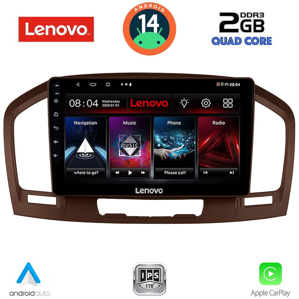 Βλησαρούλης Car Center - LENOVO LVD 2491BR_CPA (9inc) MULTIMEDIA TABLET for OPEL INSIGNIA  mod. 2008-2013 (BROWN)